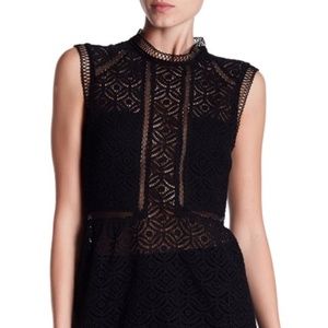 Veronica Beard Black Lace Blouse